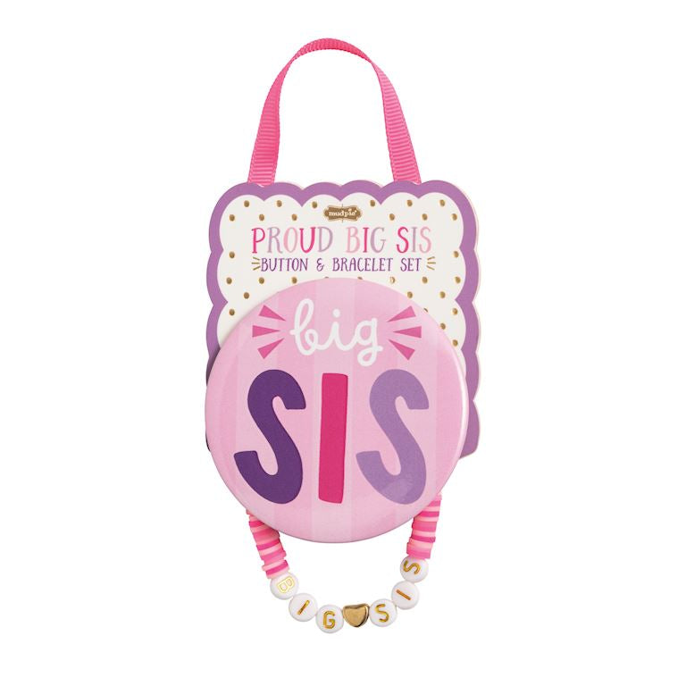 Mudpie Pink Sibling Bracelet Set - Big Sis
