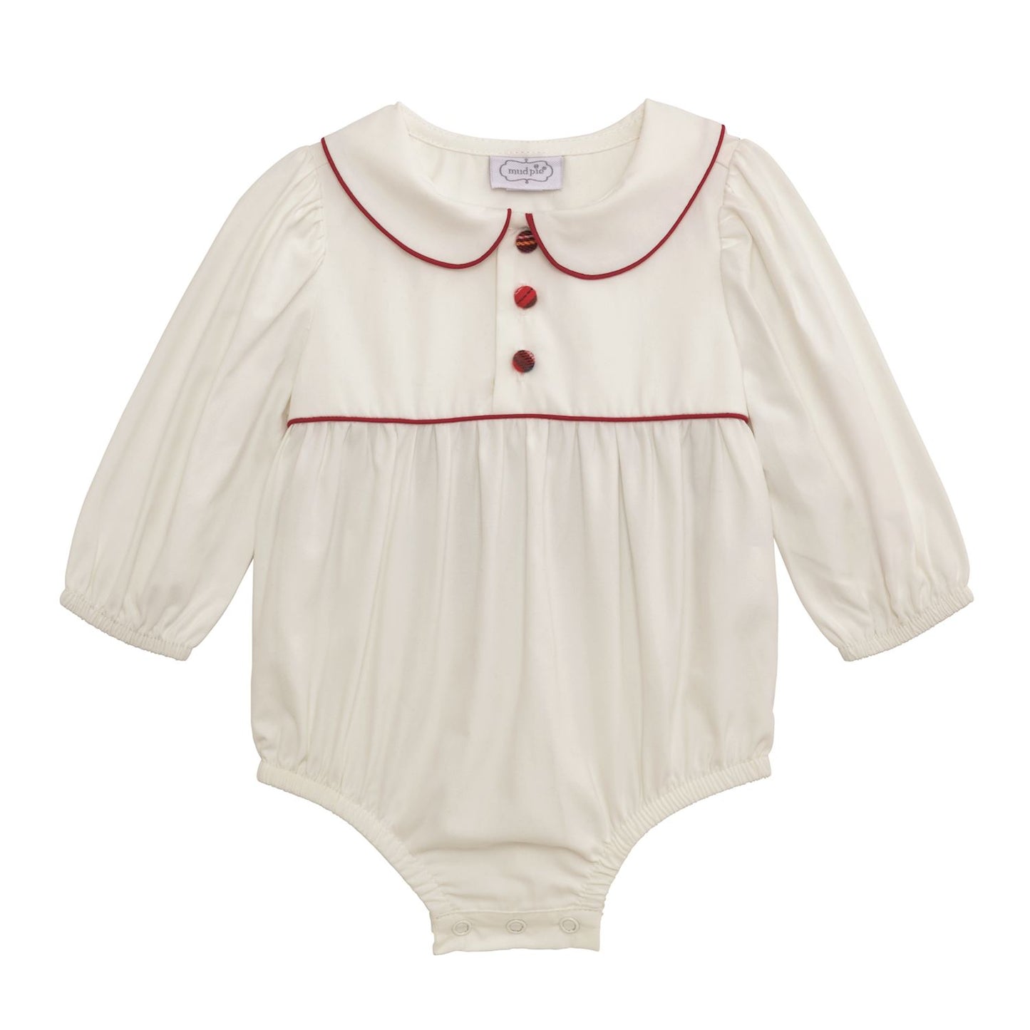 Mudpie Poplin Tartan Bow Bubble