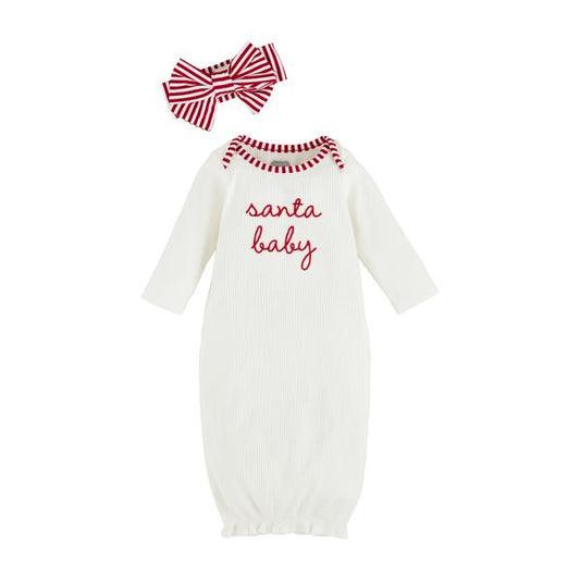 Mudpie Santa Baby Take Me Home Headband Set