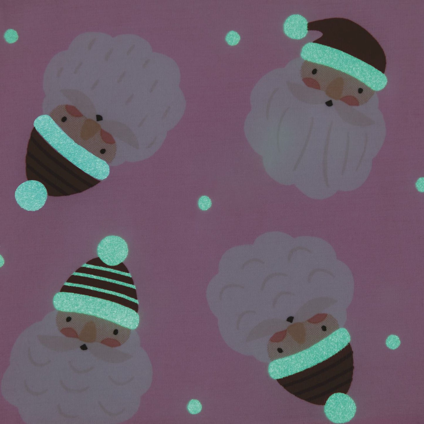Mudpie Pink Santa Glow Pj Set