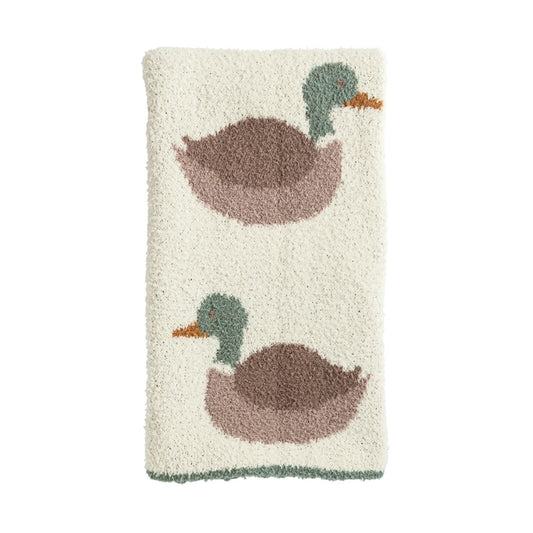 Mudpie Mallard Duck Chenille Blanket