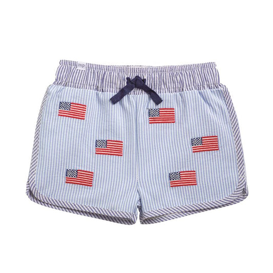 Mudpie Patterned Flag Swim Trunks