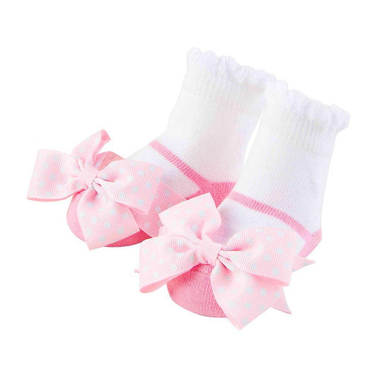 Mudpie Pink Bow Mary Jane Socks