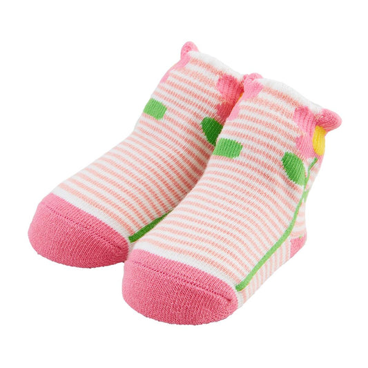 Mudpie Striped Flower Socks