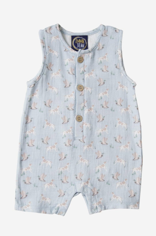 Emma Jean Duck Hunting Boys Romper