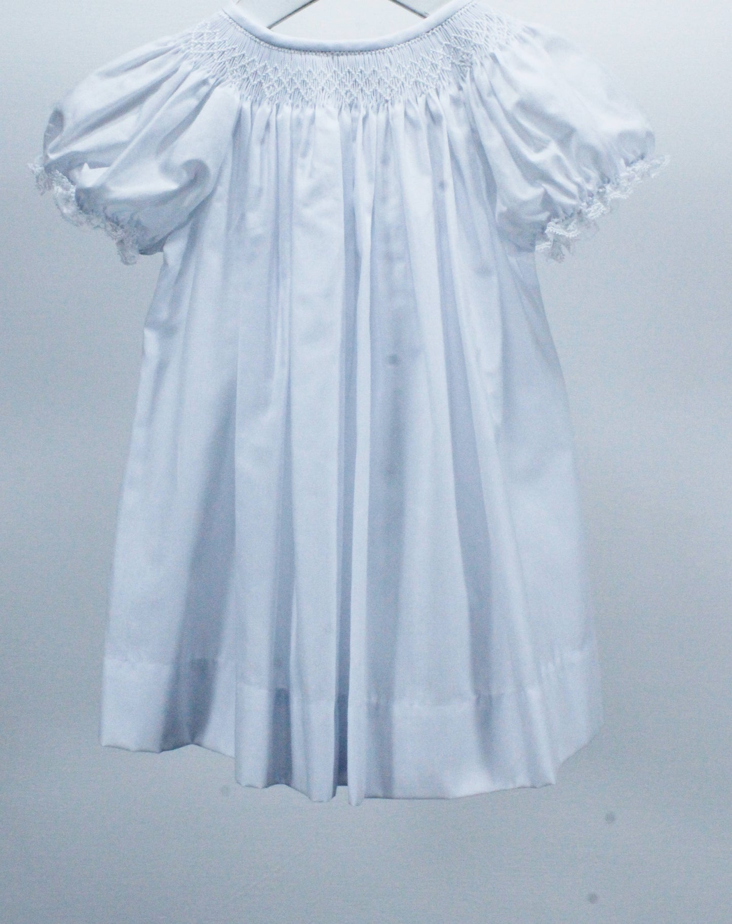 Baby Blessings Clothing - White Geometric Flowers Sophia Dress