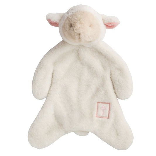 Mudpie Pink Little Lamb Plush Woobie