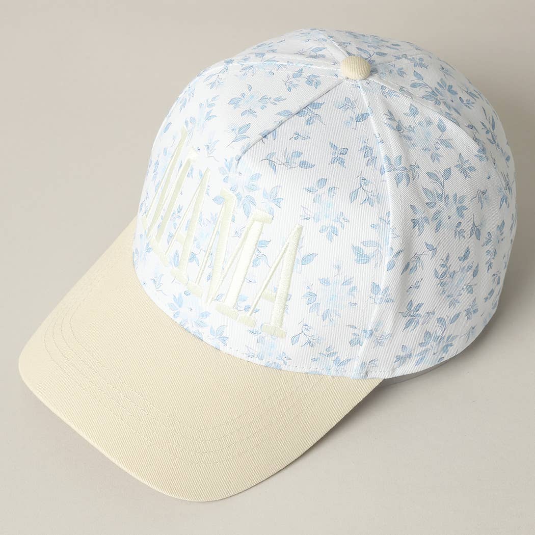 Fashion City - MAMA Embroidered Flower PatternTrucker Hat