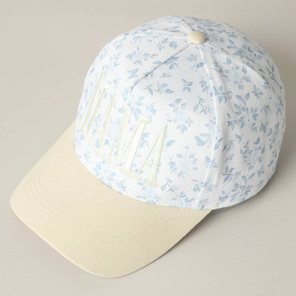 Fashion City - MAMA Embroidered Flower PatternTrucker Hat