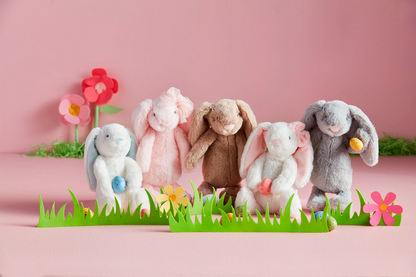 Mini Plush Bunnies in Assorted Colors by Mudpie