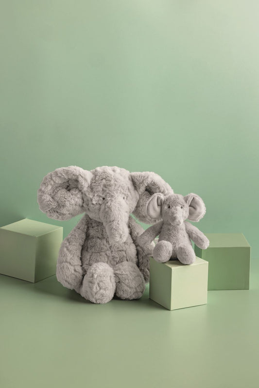 Mudpie Mama & Baby Elephant Plush Set