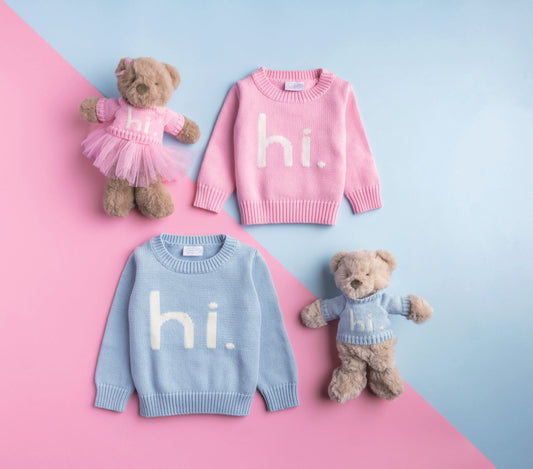 Mudpie Hi Baby Bear Plush Pal