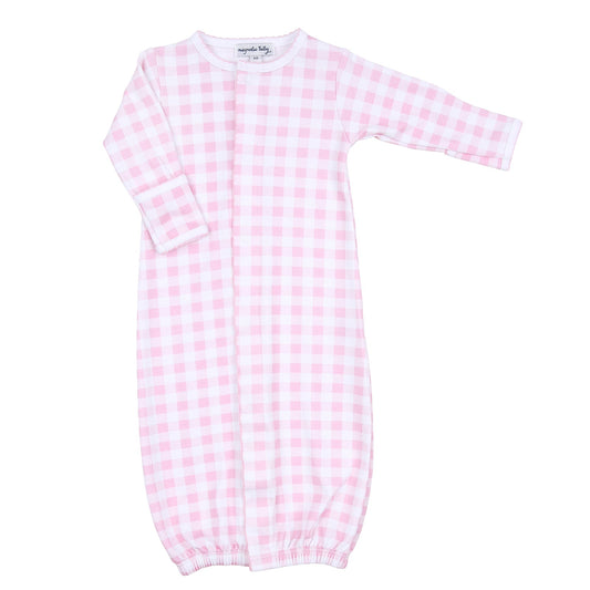 Magnolia Baby Pink Baby Checks Converter Gown