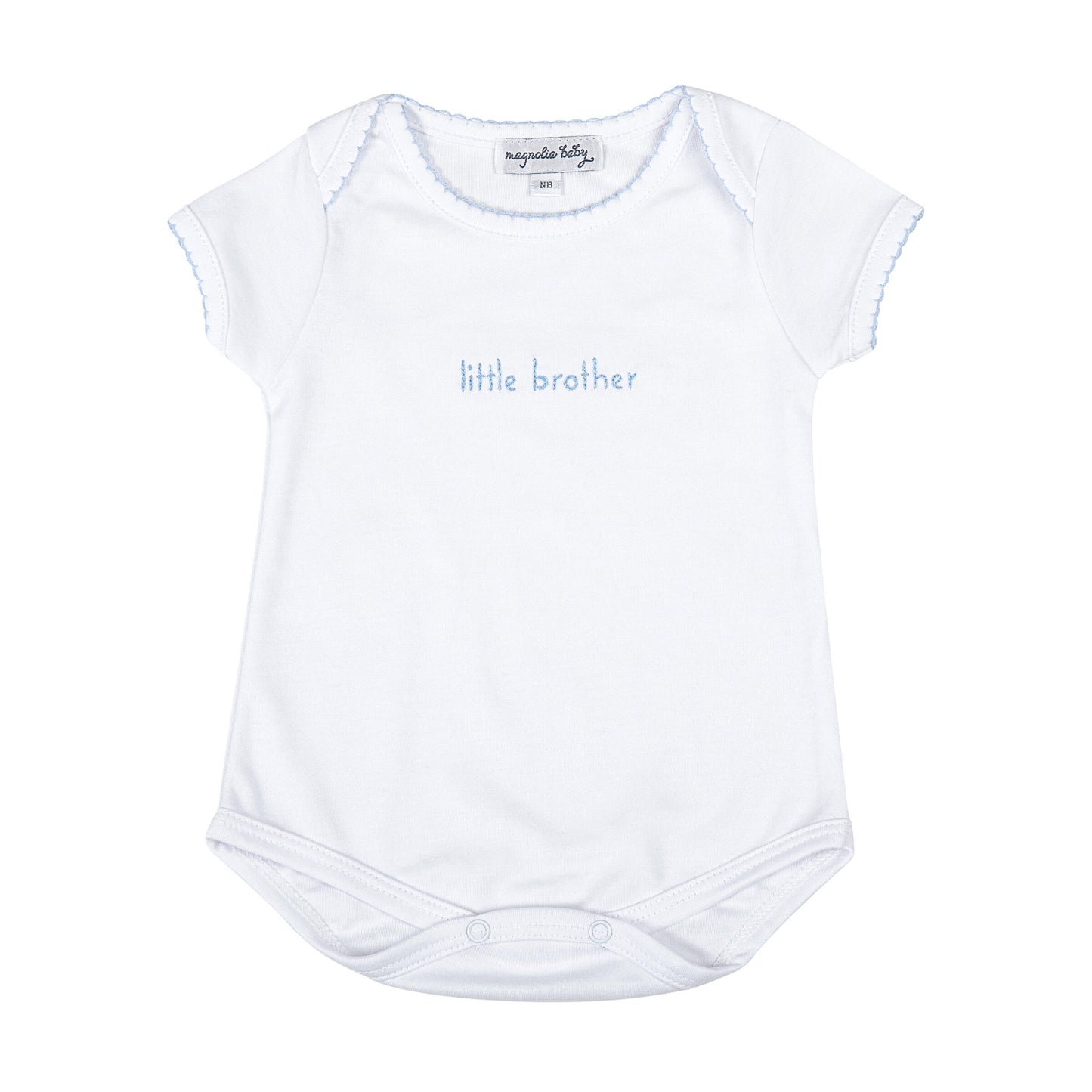 Magnolia Baby Little Brother Embroidered Bodysuit