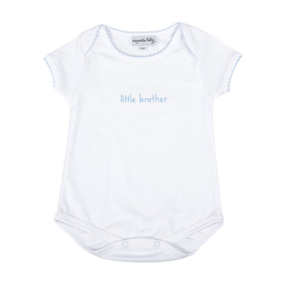 Magnolia Baby Little Brother Embroidered Bodysuit