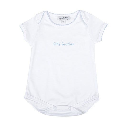 Magnolia Baby Little Brother Embroidered Bodysuit
