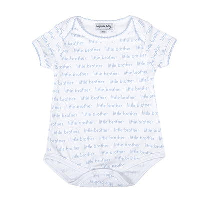 Magnolia Baby Little Brother Print Short Sleeve Bodysuit