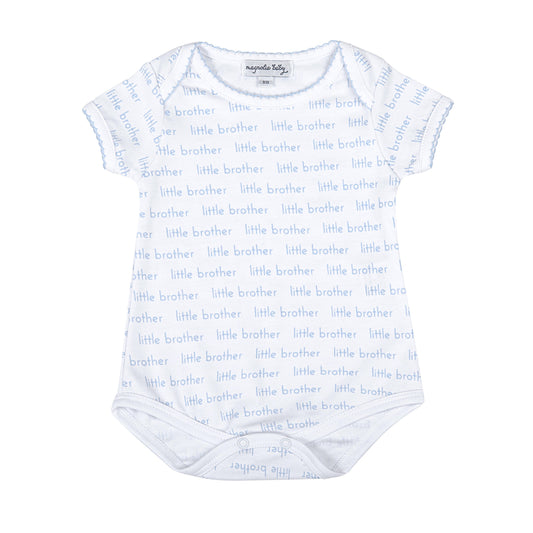 Magnolia Baby Little Brother Print Short Sleeve Bodysuit