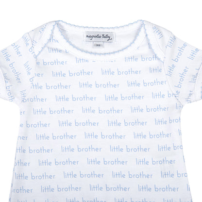 Magnolia Baby Little Brother Print Short Sleeve Bodysuit
