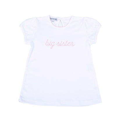 Magnolia Baby Big Sister Embroidered T-Shirt