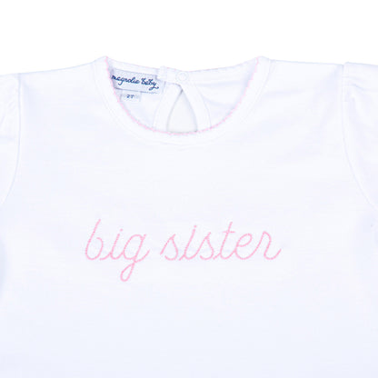 Magnolia Baby Big Sister Embroidered T-Shirt