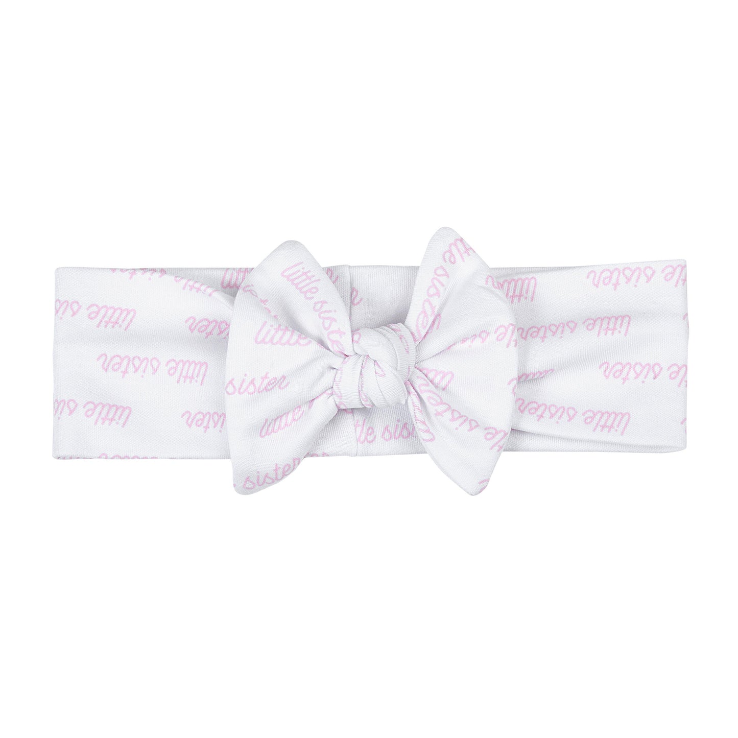 Magnolia Baby Little Sister Pink Printed Headband