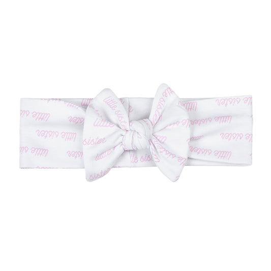 Magnolia Baby Little Sister Pink Printed Headband