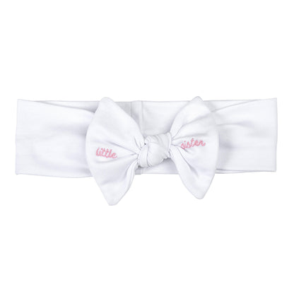 Magnolia Baby Little Sister Embroidered Headband