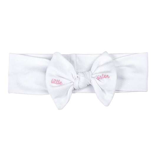 Magnolia Baby Little Sister Embroidered Headband