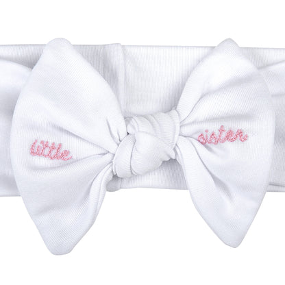 Magnolia Baby Little Sister Embroidered Headband