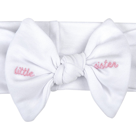 Magnolia Baby Little Sister Embroidered Headband