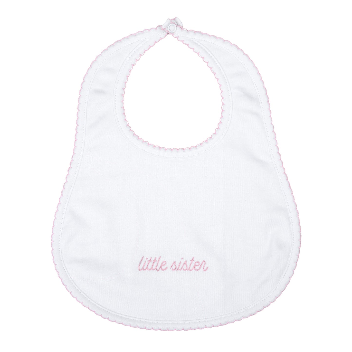 Magnolia Baby Little Sister Embroidered Bib