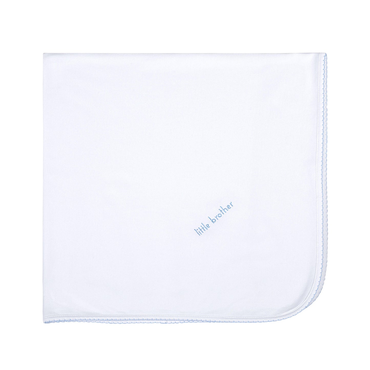 Magnolia Baby Little Brother Embroidered Receiving Blanket