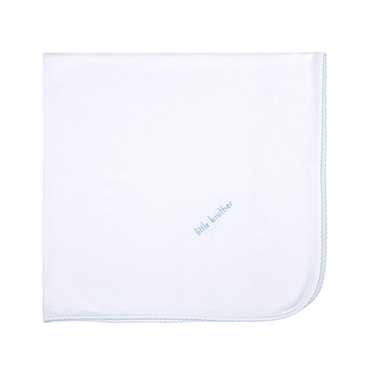 Magnolia Baby Little Brother Embroidered Receiving Blanket