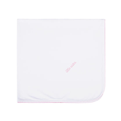 Magnolia Baby Little Sister Embroidered Receiving Blanket