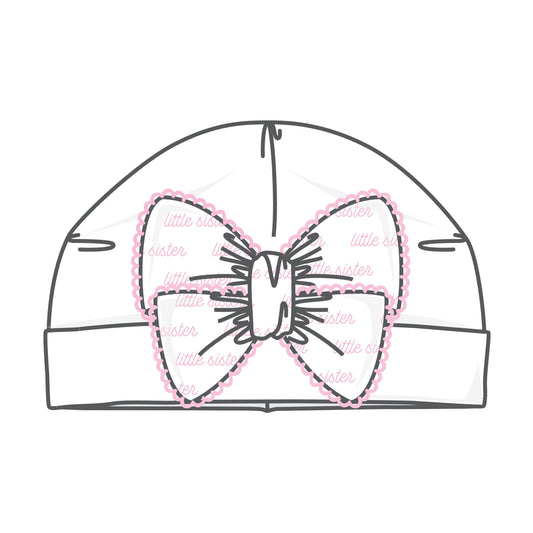 Magnolia Baby Little Sister Print Bow Hat