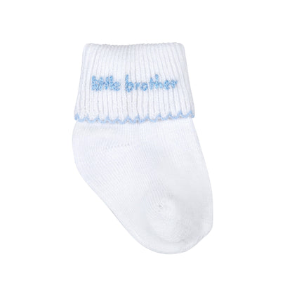 Magnolia Baby Little Brother Embroidered Socks