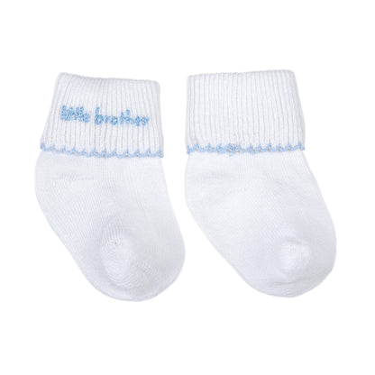 Magnolia Baby Little Brother Embroidered Socks