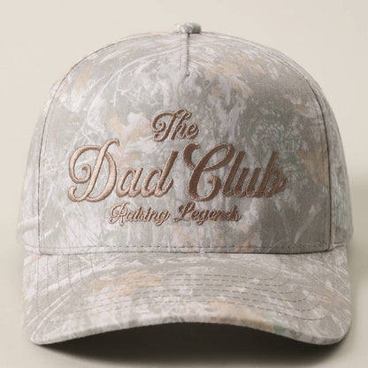 Fashion City - THE DAD CLUB RAISING LEGENDS Embroidery Camo Trucker Hat