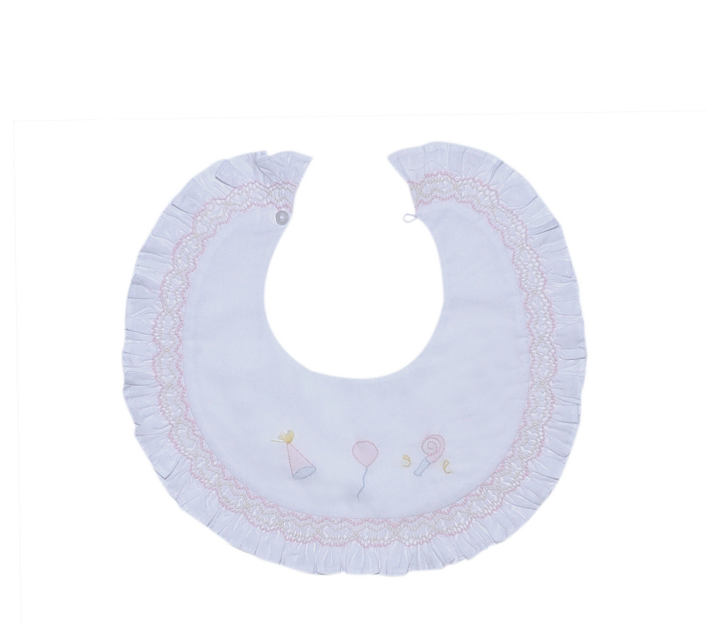 Baby Sen Smocked Celebration Birthday Bib - Color Options