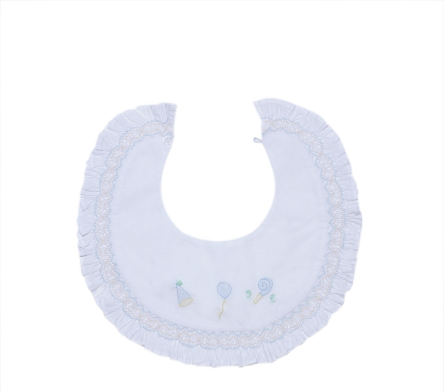 Baby Sen Smocked Celebration Birthday Bib - Color Options