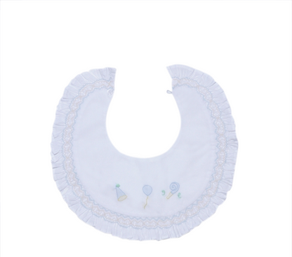 Baby Sen Smocked Celebration Birthday Bib - Color Options