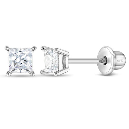 In Season Jewelry - Solitaire 2mm-5mm Baby / Toddler Earrings - Sterling Silver