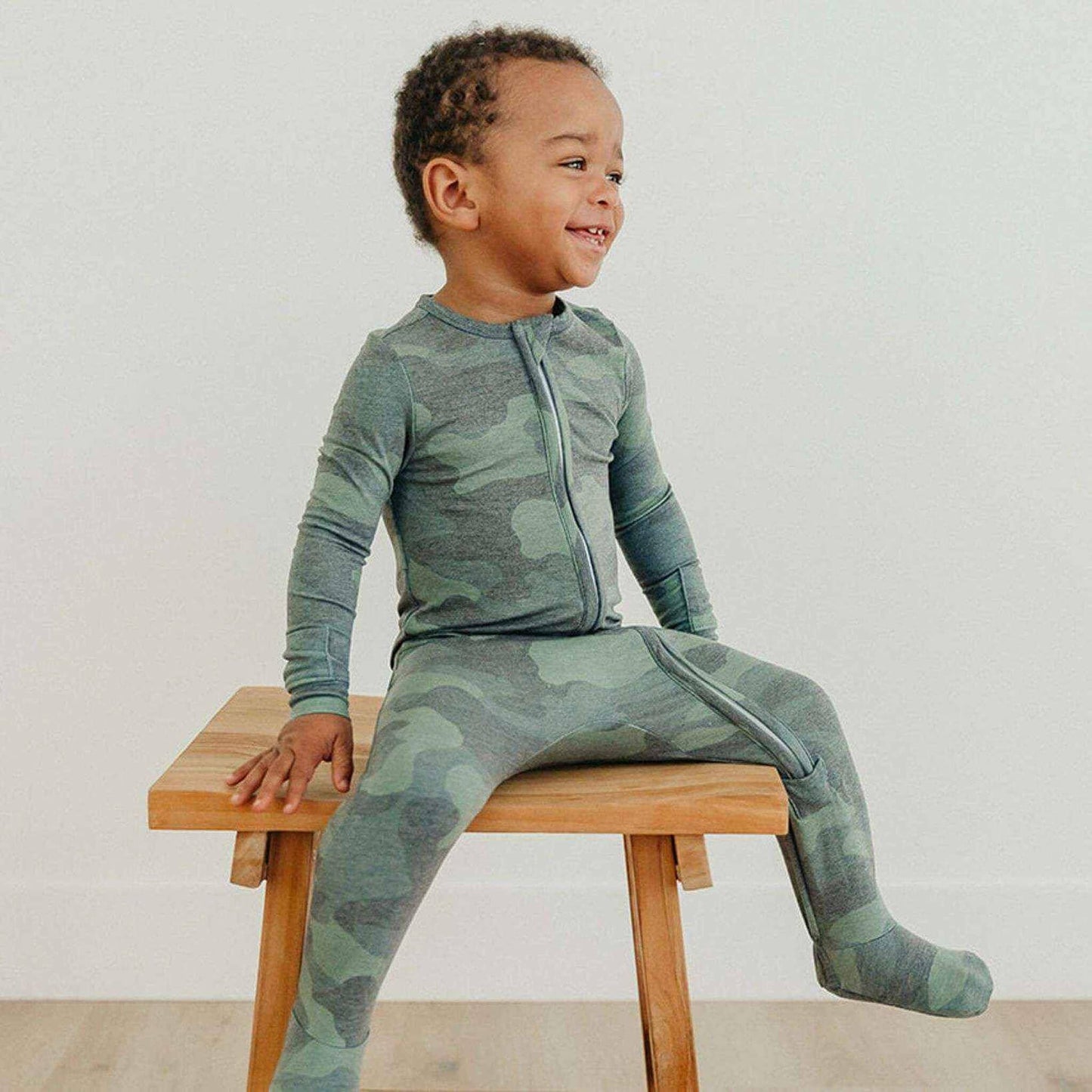 Copper Pearl - Zip-Up Footie Pajama - Hunter