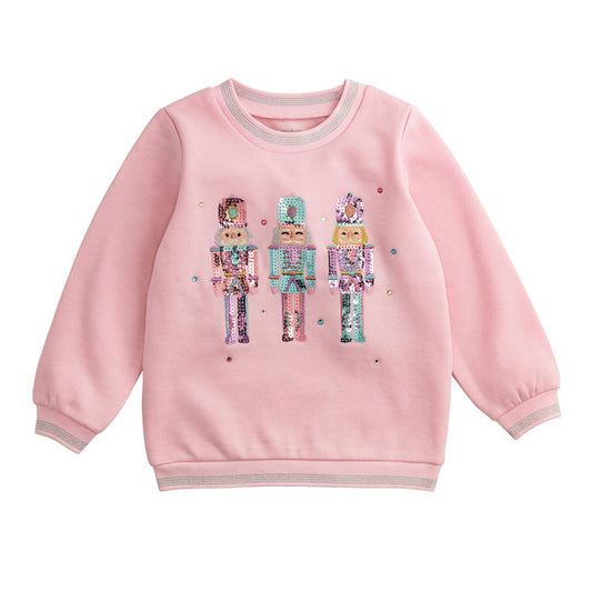 Mudpie Nutcracker Sequin Sweatshirt