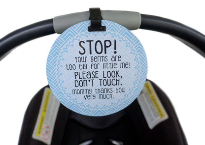 Three Little Tots - Blue Mommy No Touching and Stroller Tag