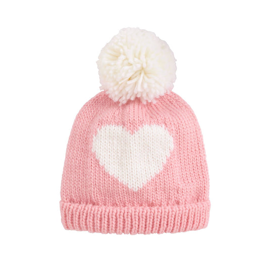 Mudpie Heart Girl Chunky Knit Hat