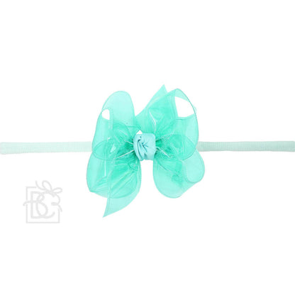 Beyond Creations, LLC - 4.5" WATERPROOF BOW W/ PANTYHOSE HEADBAND