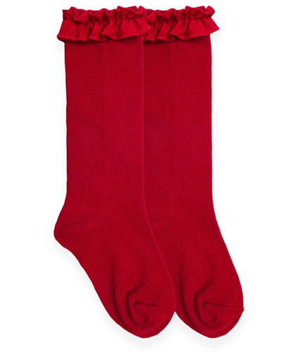 Jefferies Socks Ruffle Knee High Socks 1 Pair