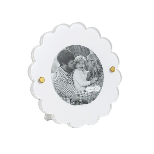 Mudpie Mini White Circle Frame